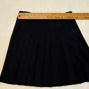 Banana Republic Black wool pleated wrap skirt